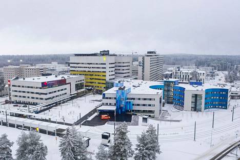 Tampereen yliopistollisen sairaalan Kaupin kampus kuvattiin 13. joulukuuta 2021.