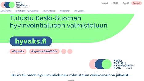 Keski-Suomen hyvinvointialueen valmistelun verkkosivut on julkaistu. Myös hyvinvointialueen uusi visuaalinen ilme on valmistunut. 