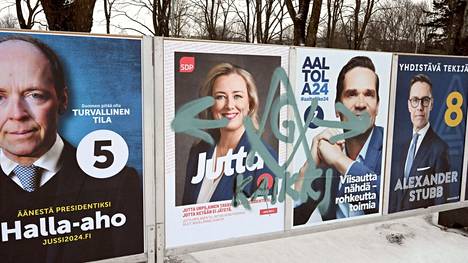Vaalimainosten töhrinnän lisäksi vaalihäirintää on tullut ilmi muun muassa sosiaalisessa mediassa ja vaalitilaisuuksissa. Nämä sotekut vaalimainokset kuvattiin aiemmin tammikuussa Helsingissä. 