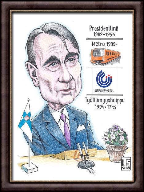Teuvo Salminen piirtää Länsi-Suomelle vuoden mittaan kaikki Suomen kaksitoista presidenttiä.