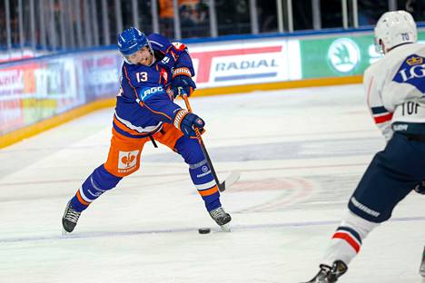 Valtteri Kemiläinen pelasi Slovan Bratislavaa vastaan reilut 21 minuuttia ja laukoi kolmesti maalia kohti.