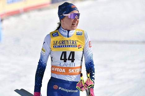 Kerttu Niskanen hiihti SM-kultaa perjantaina. Kuva Lahden maailmancupista.