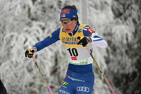 Kerttu Niskanen hiihti voittoon maailmancupin osakilpailussa Beitostølenissä. Kuva marraskuun lopulta Rukalta.