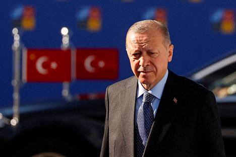 Turkin presidentti Recep Tayyip Erdoğan Naton huippukokouksessa Madridissa kesäkuun lopuissa.