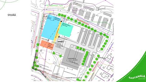 Uusimmassa suunnitelmassa uimahalli on piirretty Sylvään koulun ja Kilpinokankadun väliin. Viereen voisivat tulla sekä liikuntahalli että taitotalo.