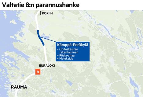 Eurajoen Kämppä–Peränkylän kohdalle rakennetaan ohituskaistaa - Satakunta -  Satakunnan Kansa