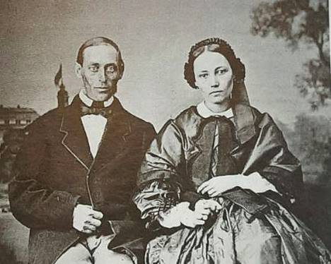 Fredrik Wilhelm ja Augusta Sofia Hellsten. Kuva: Rauman museo