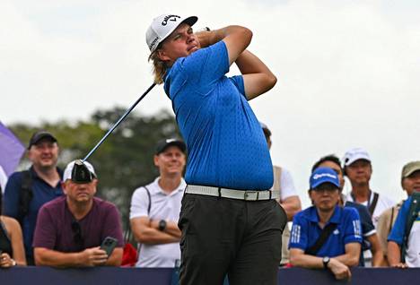 Sami Välimäki sijoittui toiseksi golfin Euroopan-kiertueen Singapore Classic -kilpailussa. Välimäki kuvattiin 11. helmikuuta 2023. 
