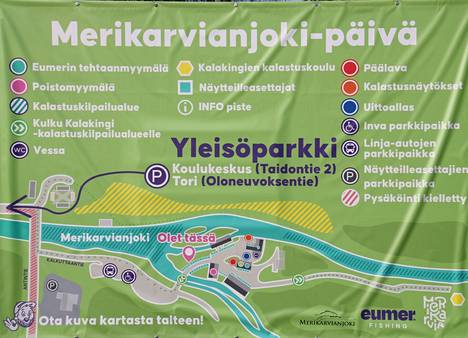 Merikarvianjoki-päivän tapahtumat sijoittuvat Holmankosken rantamille.