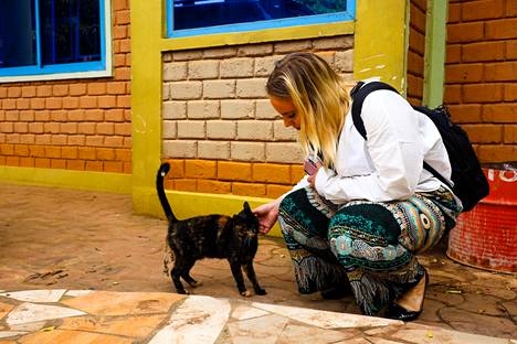 Aino Pajarilla on Suomessa kissa, ja siksi myös Tansanian opiskelija-asuntolan kissat ovat muodostuneet hänelle tärkeiksi.