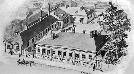 Vuosina 1920-1936 Satakunnan Kirjateollisuus Oy:n Valtakadun toimitalo näytti tältä.