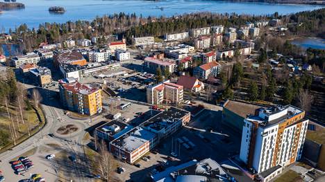 Kangasalan kaupunginsairaala sijaitsee kilometrin päässä Kangasalan torilta. Kuva helmikuulta 2020.