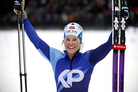 Krista Pärmäkoski oli vakuuttavassa vireessä Tampereen SM-hiihdoissa.