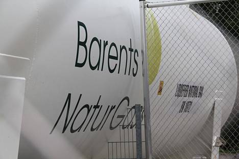 Barents Naturgassin LNG-säiliö Kolhossa. 
