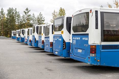 Rivi Nyssen busseja kuvattiin syyskuun lopussa Tampereen Nekalassa.