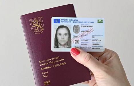 Tältä uudenlaiset passi ja henkilökortti näyttävät. 