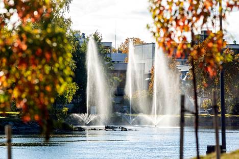 Valkeakosken keskustan suihkulähteet maanantaina 26. syyskuuta 2022.