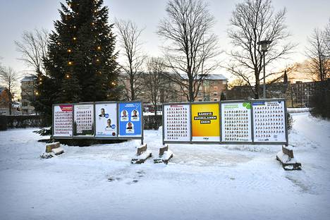 Viime vuoden tammikuun aluevaaleissa Raumalla oli 5 ulkomainospaikkaa enemmän kuin tulevissa huhtikuun eduskuntavaaleissa.