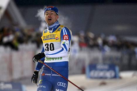 Perttu Hyvärinen oli paras suomalainen miesten 10 kilometrin perinteisen kisassa lauantaina. 