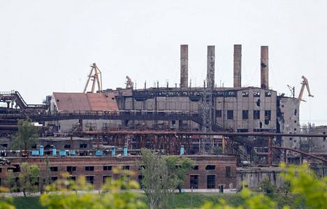 Azovstalin terästehdas Ukrainassa Mariupolin kaupungissa 15. toukokuuta. 