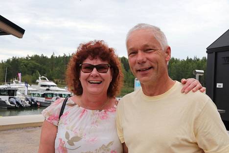 Marja ja Hannu Suominen olivat löytäneet messualueen venesataman.