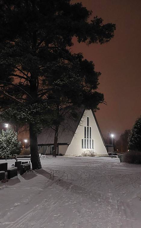 Talvinen kuva Kappelikirkosta 30. marraskuuta.
