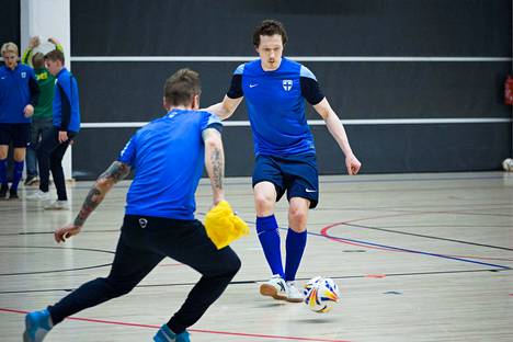 Akaa Futsalin Juhana Jyrkiäinen pelaa maajoukkueen mukana Portugalissa. Arkistokuva.
