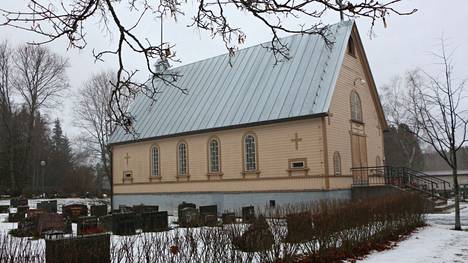 Arkistokuvassa Merikarvian seurakunnan hautausmaan kappeli.