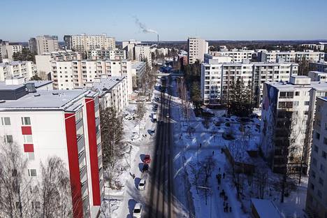 Opiskelijankatu Hervannassa on Tampereen kaduista se, jonka varrella asuu eniten ihmisiä, miltei 3 000.