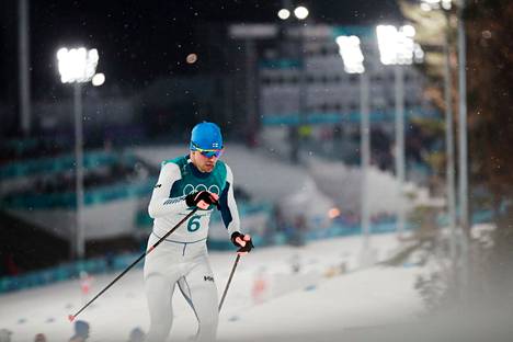 Martti Jylhä kuvattuna Pyeongchangin olympialaisissa.