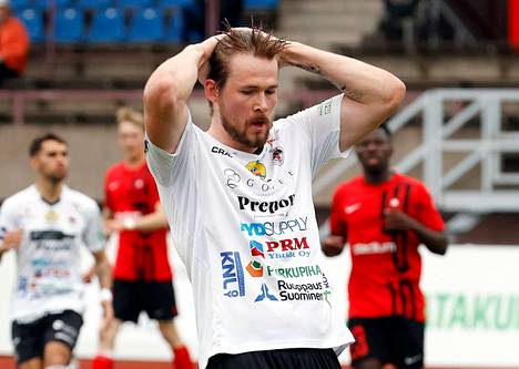 Jussi-Pekka Rämä teki MuSan ainoan maalin tiistaina, mutta sarjapisteeseen asti se ei riittänyt.