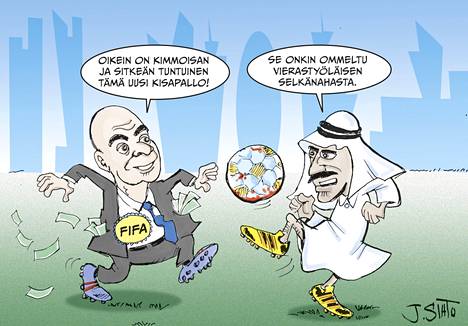 Aamulehti 19.11.2022. Korruption ja ihmisoikeusrikkomusten tahraamat jalkapallon MM-kisat pelattiin Qatarissa.