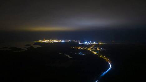 Olkiluodon ydinvoimalaitosalue Eurajoella kuvattiin 10. joulukuuta 2020