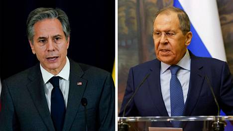Yhdysvaltain ulkoministeri Antony Blinken (vasemmalla) ja ulkoministeri Sergei Lavrovin oli määrä tavata torstaina. Blinken kertoi tiistaina peruneensa tapaamisen. 