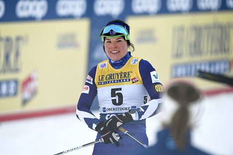 Krista Pärmäkoski on vertynyt huimaan vauhtiin Tour de Skillä. 