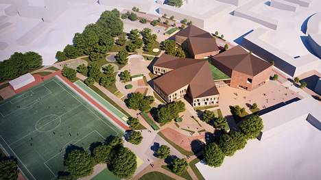 Lamminrahkan liikuntapuisto sijoittuu aivan rakennettavan koulukeskuksen viereen. Koulukeskuksen on määrä valmistua ensi vuonna. 