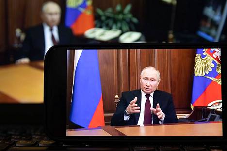 Venäjän presidentti piti maanantaina noin tunnin pituisen tv-puheen.