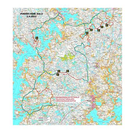 Pohjois-Häme -ralli ajetaan Ruovedellä, Mänttä-Vilppulassa, Orivedellä ja Tampereella lauantaina 2. syyskuuta.