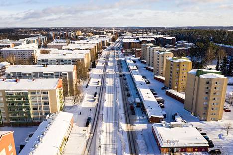 Asuntokauppojen määrä väheni Tampereen seudulla huomattavasti marraskuussa viime vuoteen verrattuna. Kuva otettu Kalevasta helmikuussa 2022.