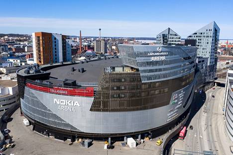 Nokia-areenassa pelataan tällä viikolla kaksi NHL-ottelua. Kuva huhtikuulta 2022.