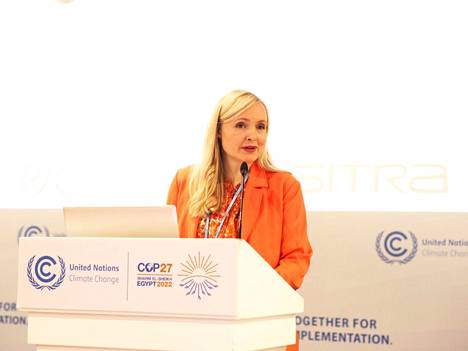 Ympäristö- ja ilmastoministeri Maria Ohisalo (vihr.) on pettynyt Egyptin ilmastokokouksen tuloksiin. 
