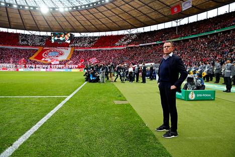 Ralf Rangnick kuvattuna RB Leipizigin valmentajana Saksan cupin finaalissa 2019.