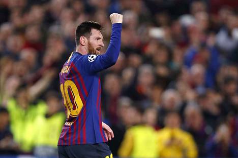 Lionel Messi iski Liverpoolia vastaan kaksi maalia ottelun toisella puoliajalla.