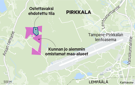 Pirkkala - kunta ostamassa 5 hehtaarin tilan lentokentän läheltä -  Pirkanmaa - Aamulehti