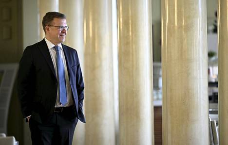 Hallitustunnustelija Petteri Orpo piti keskiviikkoiltapäivänä tiedotustilaisuuden eduskunnassa.