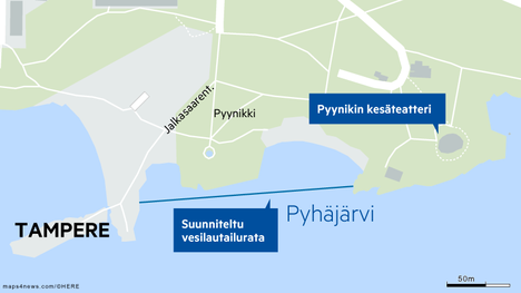 Pyynikin rannan edustalle siirretään kaapelirata vesilautailuun - Pirkanmaa  - Aamulehti