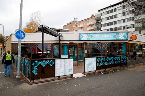Ravintola Malabadi sijaitsee Tampereen Tammelassa. Kuva on otettu vuonna 2019.