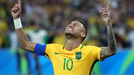 Brasilian Neymar tuuletti rangaistuslaukauksissa ratkennutta voittoa Saksasta.