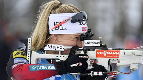 Tiril Eckhoff voitti maailmancup-kauden viimeisen naisten pikakisan. Arkistokuva.