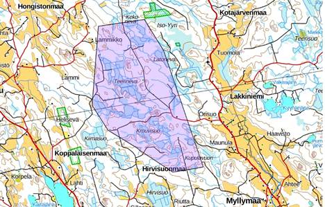 Sastamalan kaupunki aikoo kaavoittaa tuulivoimaloita Myllymaan ja Hongistonmaan väliselle alueelle. Alueella on 68 kiinteistöä.